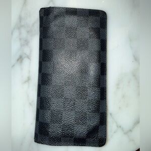 Louis Vuitton Brazza Wallet in Damier Graphite Authentic